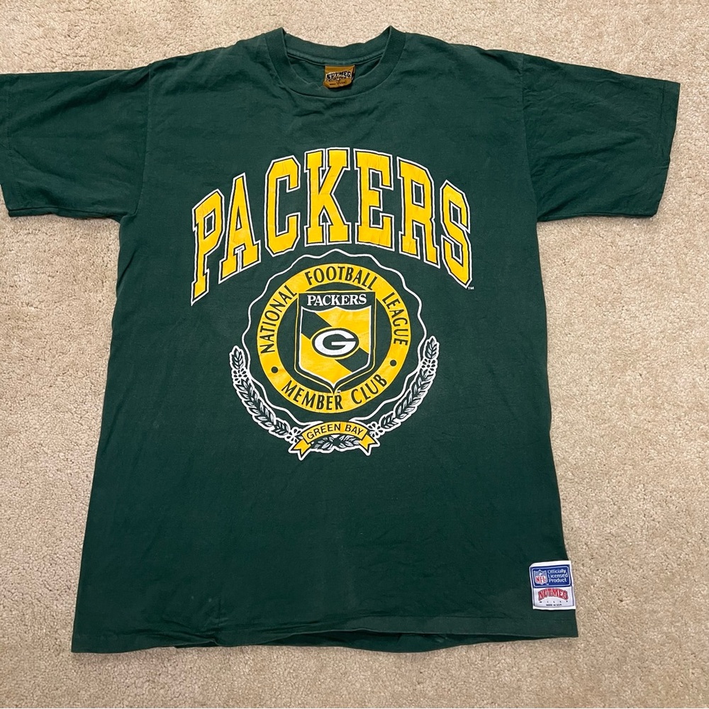 Green Bay Packers Vintage 90s Nutmeg USA Made Single Stitch Shirt XL
